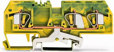 Bllok terminal shine Wago 282-687, 3 përçues, 6mm², verdhë jeshile