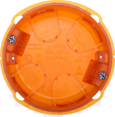 Kuti montimi Legrand Batibox 080188, 80 x 50mm, shumë hyrje kabllosh, e verdhë