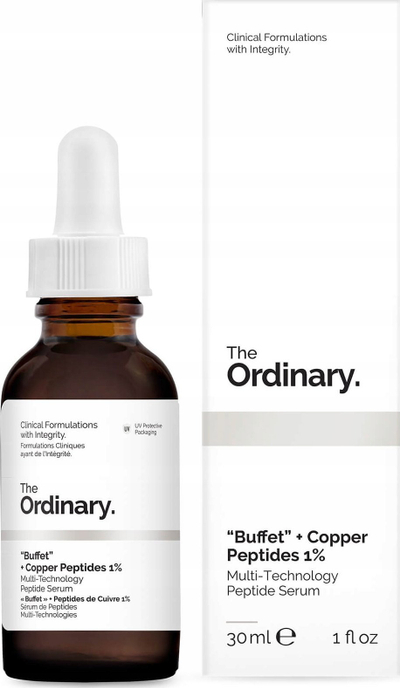 Serum për fytyrë The Ordinary Buffet Copper Peptides 1%, kundra rrudhave, 30 ml, transparent