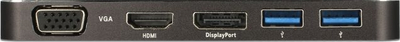 Docking station USB C Delock 87773, 4K, 3 porta video, gri