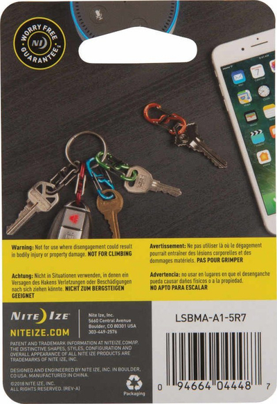 Set karabinash Nite Ize S-Biner MicroLock, alumin, 5 copë, shumëngjyrësh