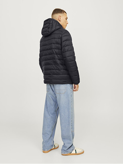Xhaketë meshkujsh për gjysmë-sezon me kapuç – Jack & Jones 12258441, L, e zezë