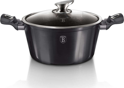 Set tenxhereje dhe tigani Berlinger Haus BH-7106 Carbon Pro, 24 cm, me veshje graniti, gri grafit metalik