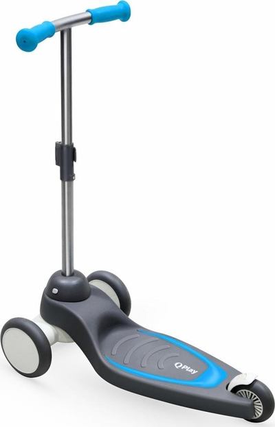 Trotinet balancues Qplay Mika, 3 rrota, me drita LED, blu