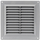Grilë ventilimi Europlast 150x150 mm, plastik, me rrjetë kundra insekteve, gri
