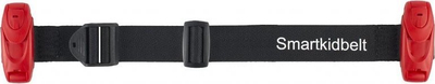 Ремен за безбедност за деца SmartKidBelt, универзален, пренослив, црн со црвено