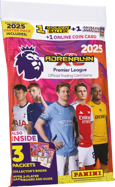 Set kartash Panini Adrenalyn XL Premier League 2025, Starter Set, koleksion futbolli