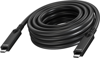 Kabllo optike aktive USB-C Vision, 15 m, USB 3.2, PD 60W, e zezë