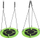 Lëkundëse kopshti Ecotoys Stork’s Nest 23514, 100cm, kapacitet 150kg, jeshile e zezë