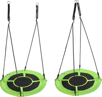Lëkundëse kopshti Ecotoys Stork’s Nest 23514, 100cm, kapacitet 150kg, jeshile e zezë