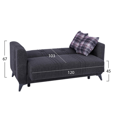 Set divan-shtrat KRISTINA (2 + 3 ulëse) (HM11753), gri
