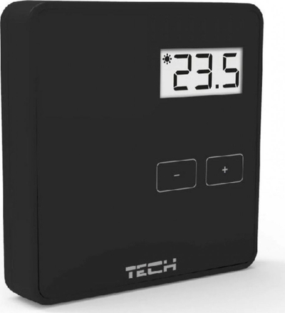 Termostat me kabllo Tech Controller ST-294V1, dy-ngjyrësh, ekran LED, i zi