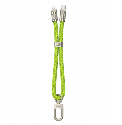 Kабел врвка Type C во Lightning Hoco GH5, PD 20W, 0.22m, зелена
