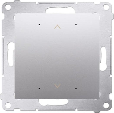 Buton inteligjent për roleta Kontakt Simon 54 GO DEZ1W.01/43, WiFi, 2x5A 230V, argjend mat