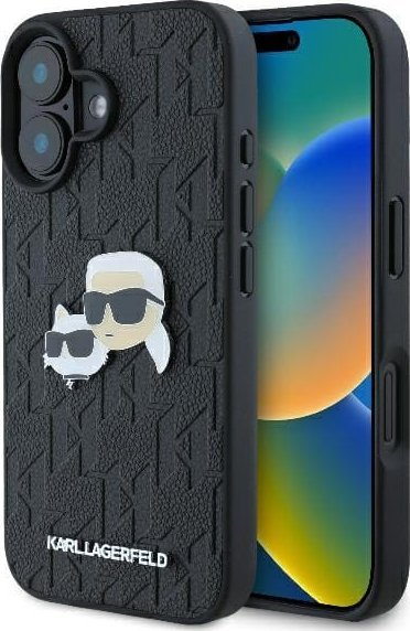 Mbulesë telefoni Karl Lagerfeld KLHCP16MPGKLKCPK, për iPhone 16 Plus 6.7", hardcase TPU PC, e zezë