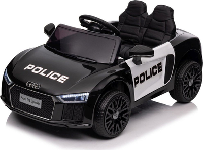 Makina elektrike për fëmijë Audi R8 Police, me pilot EVA, MP3, blu