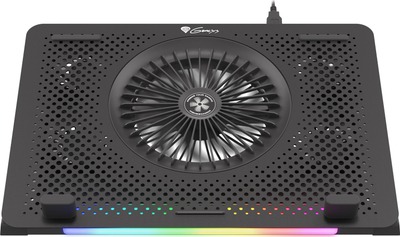 Bazë ftohëse Genesis Oxid 450 RGB, për laptop 15.6", me 5 ventilatorë, e zezë