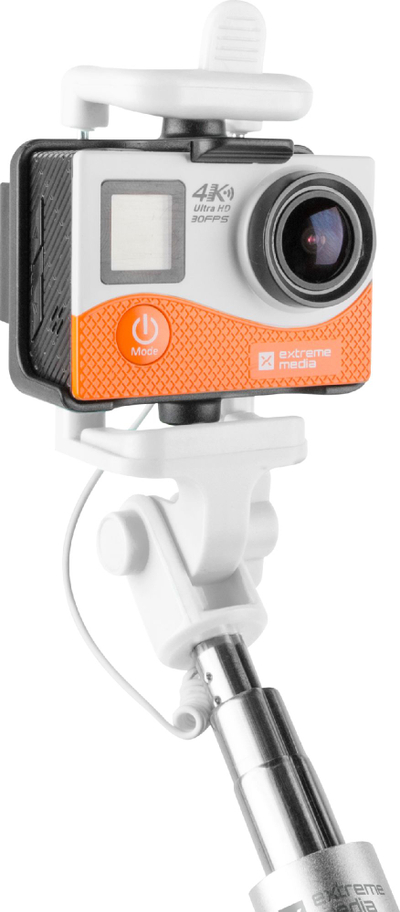 Selfie stick Natec SF-20W, lidhje 3.5 mm, montim për smartphone dhe kamera sportive, i zi