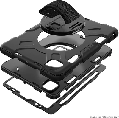 Futrollë tableti Eiger Peak 500, për iPad 10.9 2022 dhe iPad 2025 11th Gen, me rrip shpatulle, e zezë