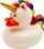 Lodër për banjo LEAN Toys Unikor Duck, plastikë, e bardhë
