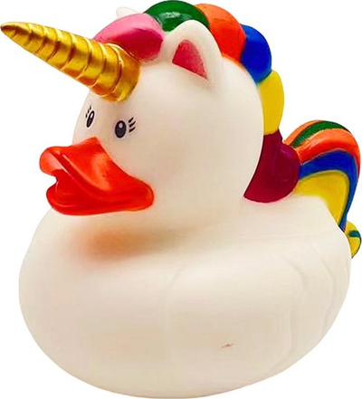 Lodër për banjo LEAN Toys Unikor Duck, plastikë, e bardhë