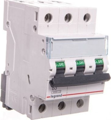Ndërprerës automatik Legrand TX3 S303, 3P B 3A, 6kA AC, i zi
