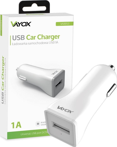 Karikues makine Vayox VA0053, USB, 5V 1A, i bardhë