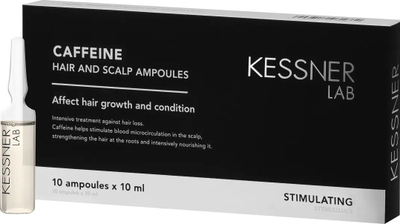 Ampula për flokë KESSNER LAB Caffeine, kundër rënies së flokëve, 10 x 10 ml