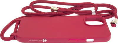 Mbrojtëse telefoni Mobile Origin Lanyard Case Cherry, me rrip, për iPhone 15, e kuqe qershie