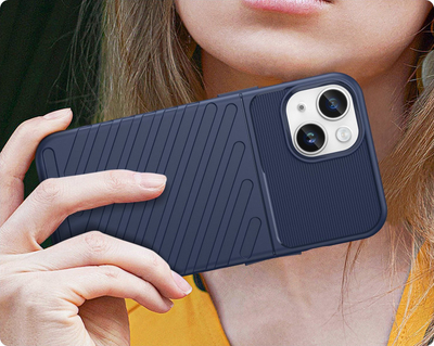 Mbulesë telefoni Thunder Case Armored për iPhone 14 Plus, TPU, mbrojtëse, blu e errët