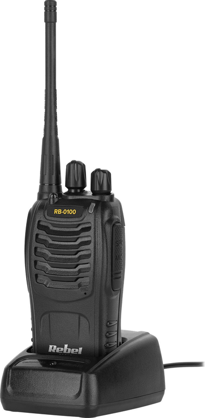 Radio walkie talkie Rebel RB-100 PMR, VOX, LED, e zezë
