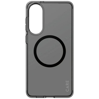 Футрола за телефон PanzerGlass CARE Smokey, компатибилна со Qi, отпорна на паѓања 3.6 m, темно сива за Samsung Galaxy S25 Edge