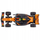 Maket gare Carrera GO McLaren L.Norris 64294, shkalla 1:43, për pista Carrera GO, portokalli e zezë