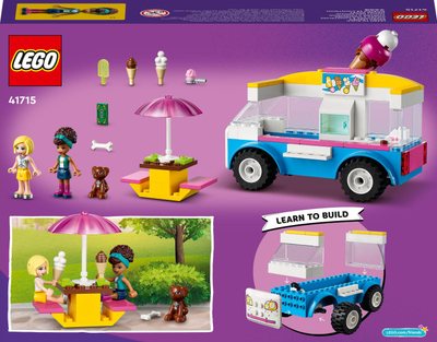 Lodër ndërtimi LEGO Friends Ice Cream Truck 41715, set për fëmijë, me mini-figura, shumëngjyrësh