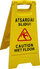 Shenjë sigurie Komelon Caution Wet Floor, palosëse, plastike, e verdhë