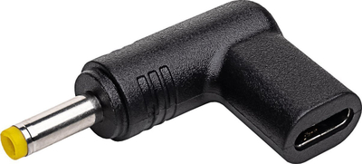 Adapter karikues Akyga USB-C në 4.0x1.7 mm, 100 W, 5 A, i zi