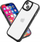 Mbrojtëse telefoni MX Ribbed Cam për iPhone 13 Pro Max, kornizë gome, pjesa mbrapa transparente, e zezë