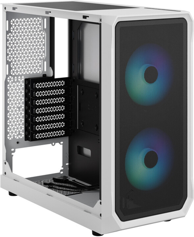 Kasë kompjuteri Fractal Design Focus 2 RGB White TG Clear Tint