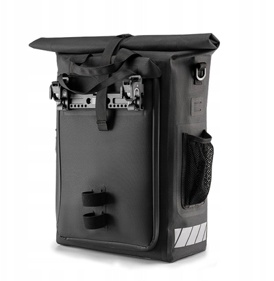 Çantë anësore biçiklete Rockbros Bicycle Pannier, 18L, e papërshkueshme nga uji, me funksion shpinore