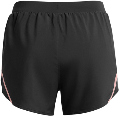 Кратки панталони за трчање Under Armour Fly By 2.0, за жени, црни со светло розова