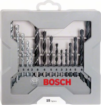 Set shpuesish metalik Bosch Gemischtes Bohrer, 15 copë