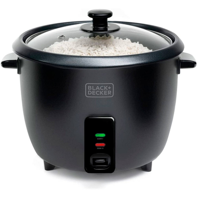 Tenxhere orizi Black+Decker BXRC1800E, 1.8L, funksion keep warm, e bardhë