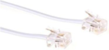 Kabllo telefoni MicroConnect MPK181W, RJ11 6P/4C, 1m, e bardhë