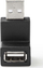 Adapter USB Nedis USB 2.0, USB A mashkull në USB A femër, 480 Mbps, i zi