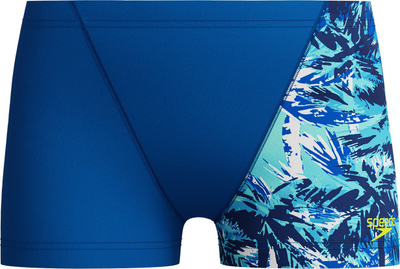 Shorce noti për djem, V-Cut, print me palme, blu