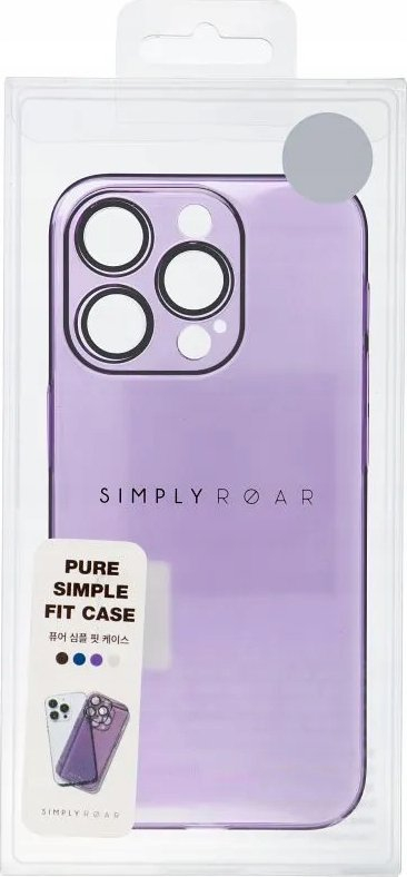 Futrollë telefoni Roar Pure Simple Fit për iPhone 13 Pro Max, e tejdukshme, vjollcë
