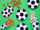 Talerza letre Party Deco Football, 18 cm, set 6 copë, bardhë e zezë