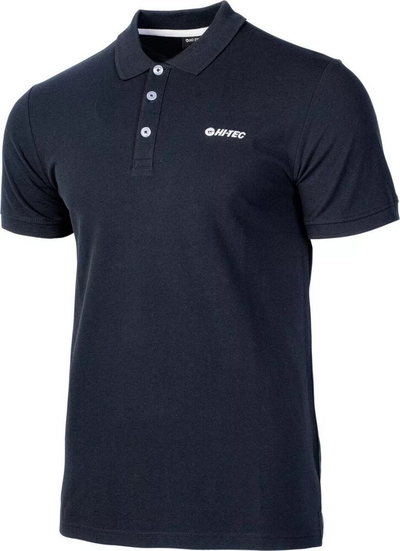 Bluzë polo për burra Hi-tec Micko, pambuk, masa M, blu navy