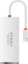 HUB USB Type-C Baseus WKQX030301, 4x USB 3.0, kabllo 25 cm, i bardhë