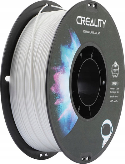 Filament 3D Creality PETG, 1.75mm, 1kg, i bardhë